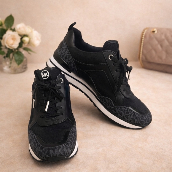 Michael Kors Black and Gray Women's Sneakers - Picture 2 of 4